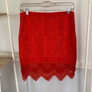 Banana Republic Red Mini Skirt